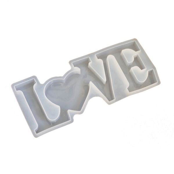 Silicone Mould - Love with Heart Word